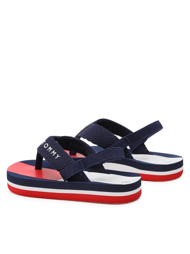 Tommy Hilfiger Сандали Tommy Hilfiger Flag Flap Flop T1B8-32917-0058 Тъмносин