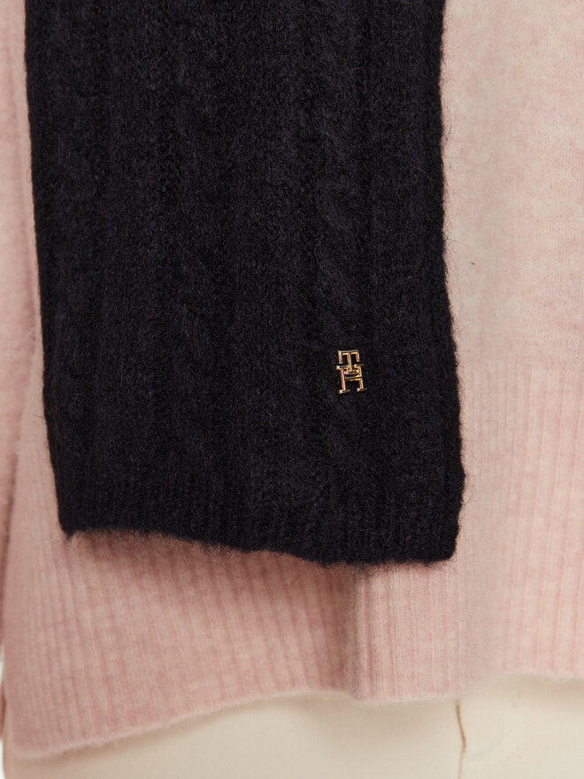 Tommy Hilfiger Šál Tommy Hilfiger Timeless AW0AW16990 Tmavomodrá