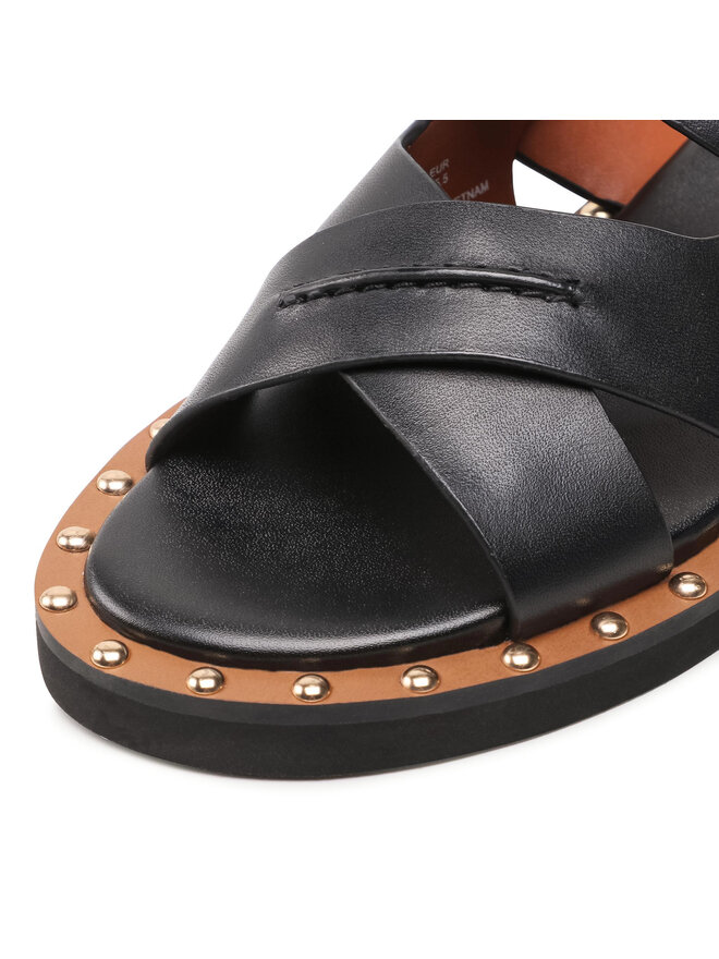 Босоніжки Coach Gemma Leather Sandal C4376 Чорний | evzuttya.com.ua