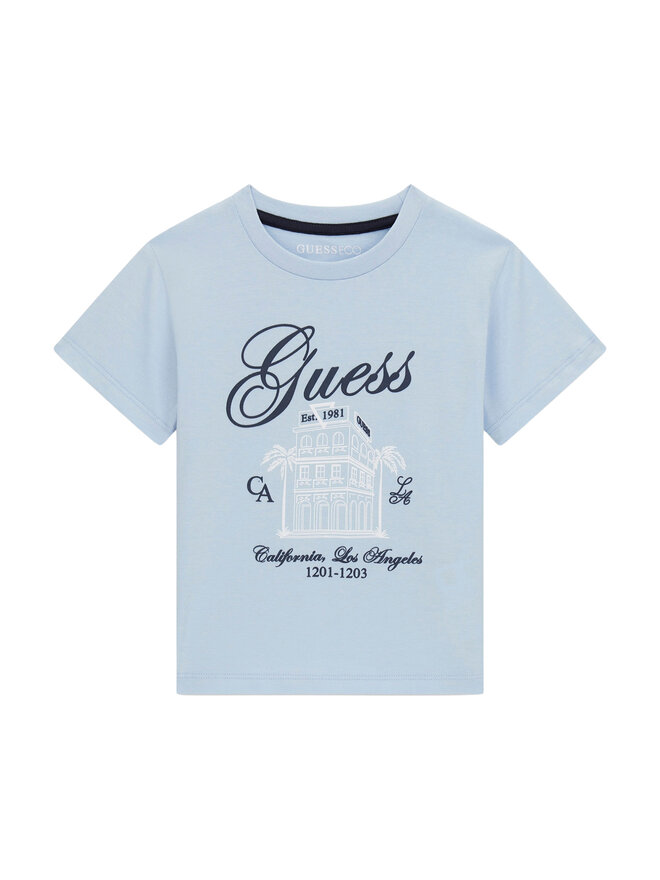 Guess Guess T-Shirt N6GI00 K8HM4 Himmelblau Regular Fit