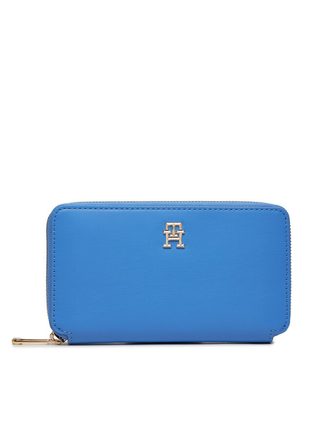 Tommy Hilfiger Cartera grande para mujer Tommy Hilfiger Iconic Tommy Large Za AW0AW16009 Azul