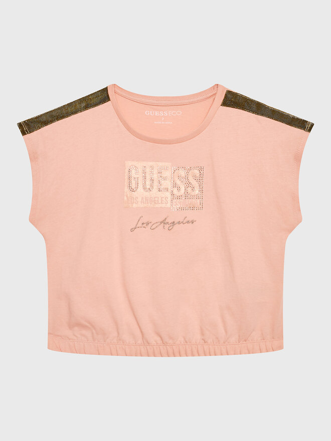 Guess Guess Póló J3GI11 K8HM3 Rózsaszín Boxy Fit