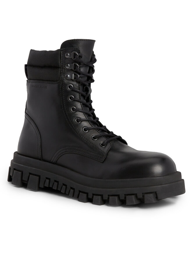 Tommy Jeans Trapper stila apavi Tommy Jeans Tjm Elevated Outsole Boot EM0EM01251 Melns