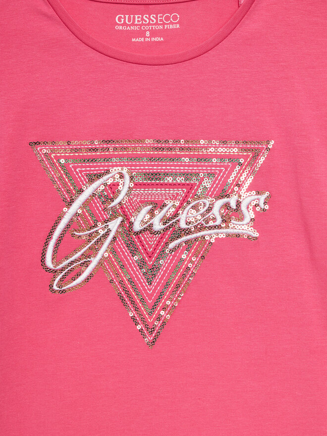 Guess Guess T-Shirt J4GI21 K6YW4 Ροζ Boxy Fit