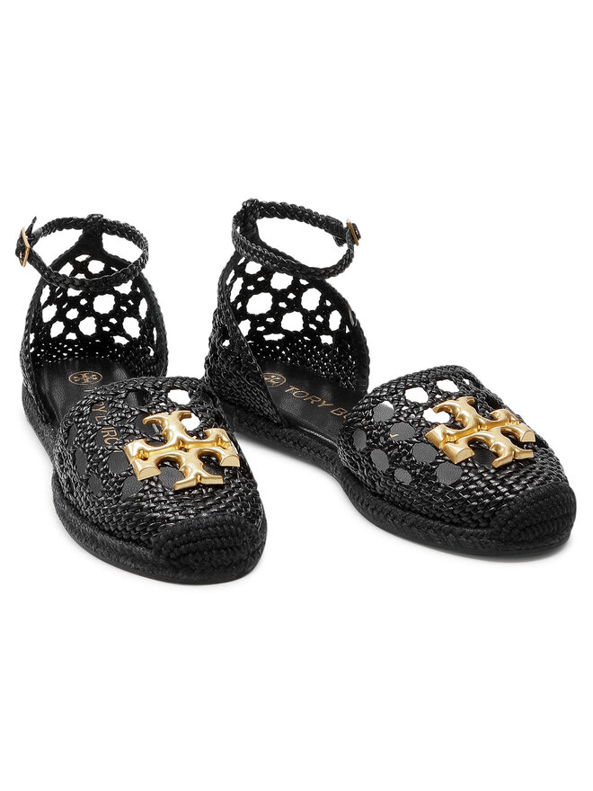 Tory Burch Espadrilles Tory Burch Eleanor Woven D'Orsay Flat 81030 Schwarz