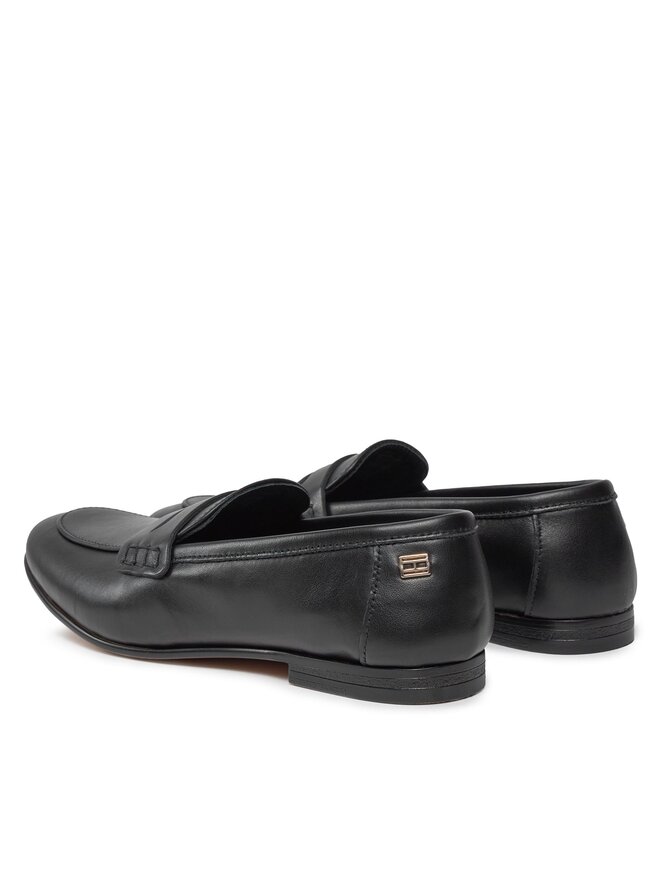 Tommy Hilfiger Loafers Tommy Hilfiger Essential Leather Loafer FW0FW07769 Nero