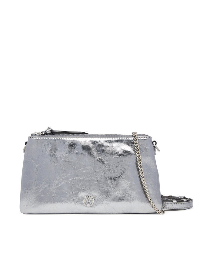PINKO Ročna torba PINKO Double Mini Al 25-26 PLTT 105359 A2OT Srebrna