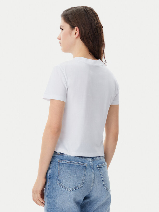Calvin Klein Jeans Calvin Klein Jeans Marškinėliai Baby Tee J20J223113 Balta Slim Fit