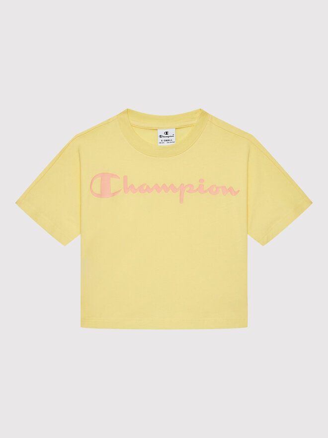 Champion Champion Conjunto de camiseta y pantalones cortos deportivos 404319 Amarillo Custom Fit