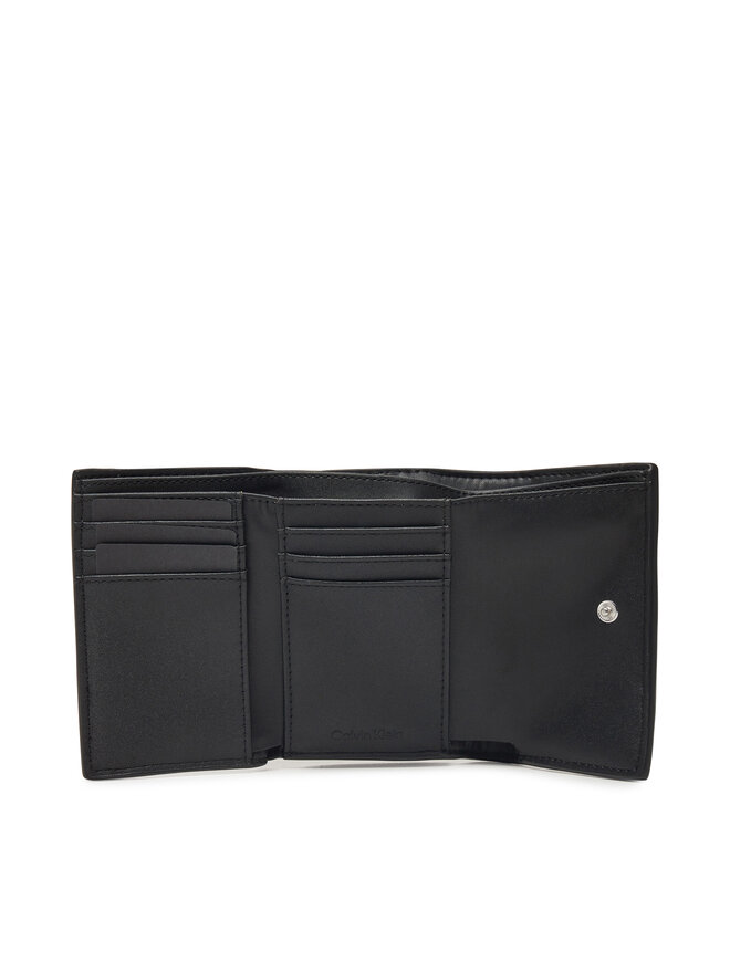 Calvin Klein Portfel damski Calvin Klein Ck Woven Small Trifold K60K612953 Czarny