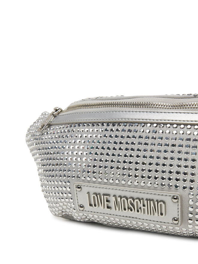 LOVE MOSCHINO Ledvinka LOVE MOSCHINO JC4137PP1MLL196B Stříbrná