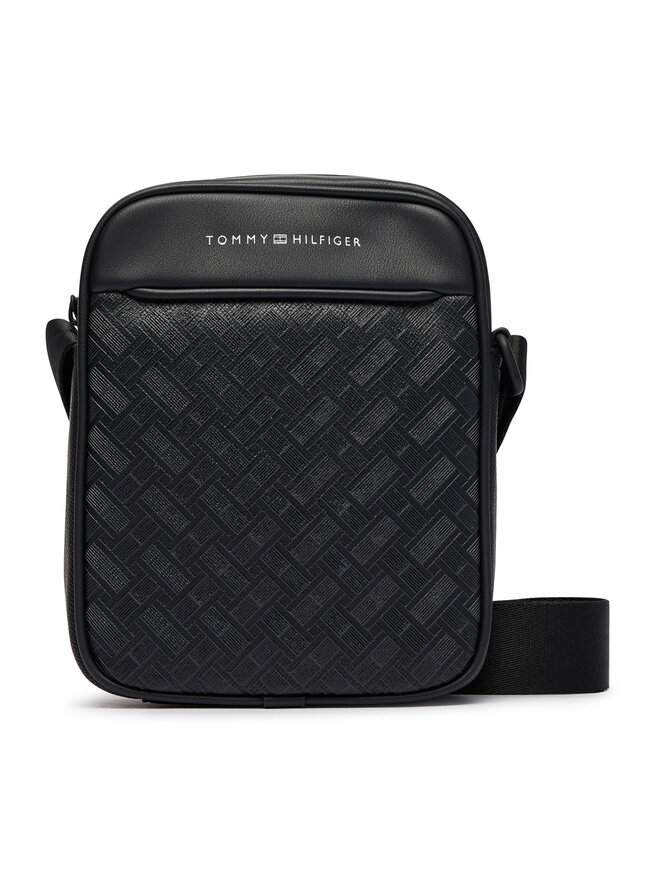 Tommy Hilfiger Umhängetasche Tommy Hilfiger Th Modern Monogram Mini Reporter AM0AM14844 Schwarz