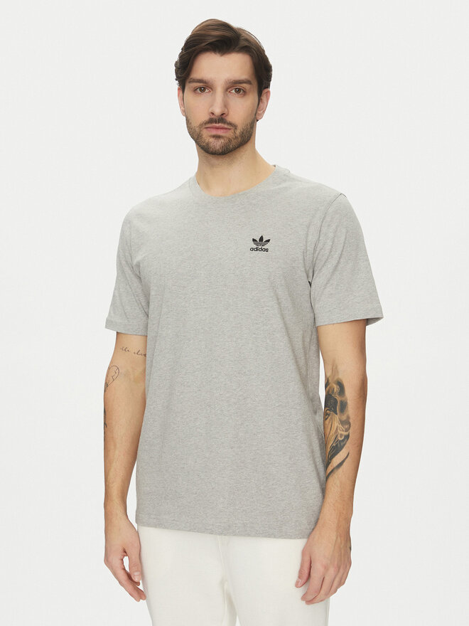 adidas adidas Marškinėliai Trefoil Essentials JC9988 Pilka Regular Fit