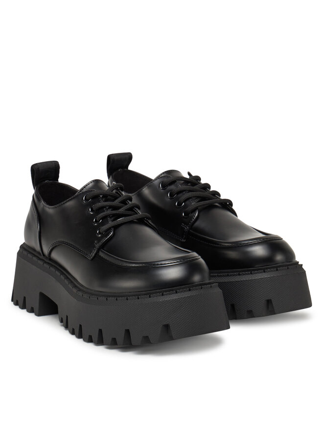 Buffalo Oxfordy Buffalo Aspen Lace Up Lo 1622550 Czarny