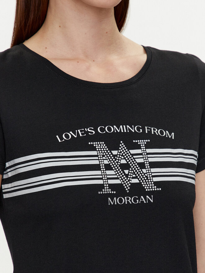 Morgan Morgan T-Shirt 241-DONNA Schwarz Regular Fit