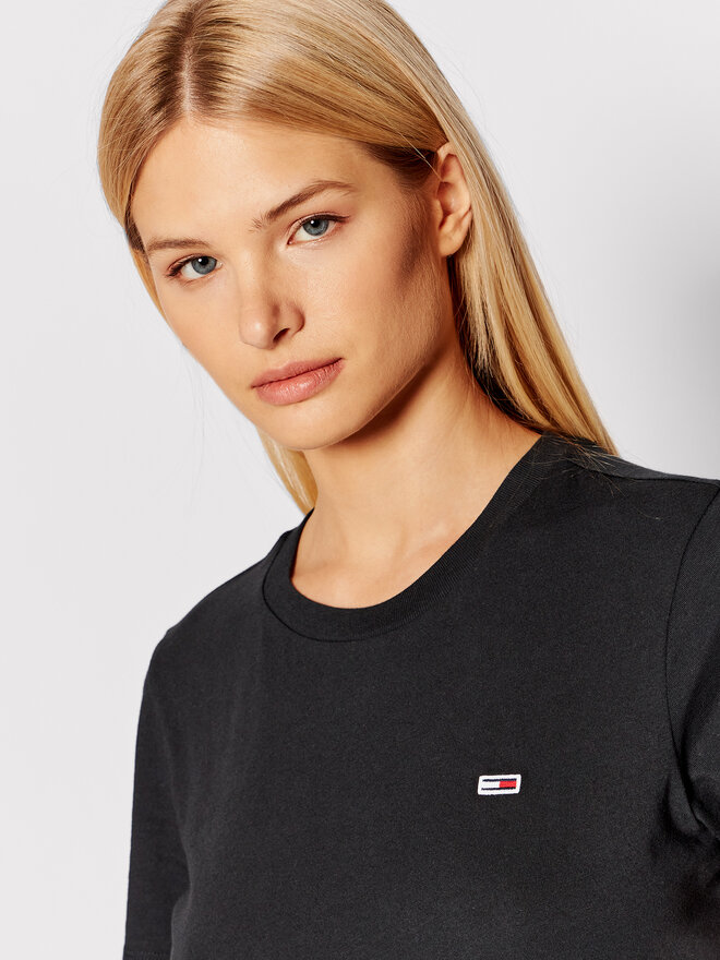 Tommy Jeans Tommy Jeans Marškinėliai Tjw Jersey DW0DW09198 Juoda Regular Fit