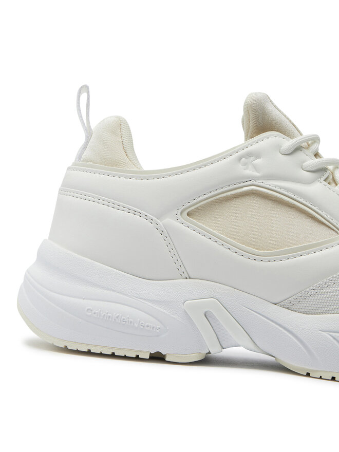 Снікерcи Calvin Klein Jeans Retro Tennis Low Lace Mix Mg Mtr YW0YW01497  Écru | evzuttya.com.ua