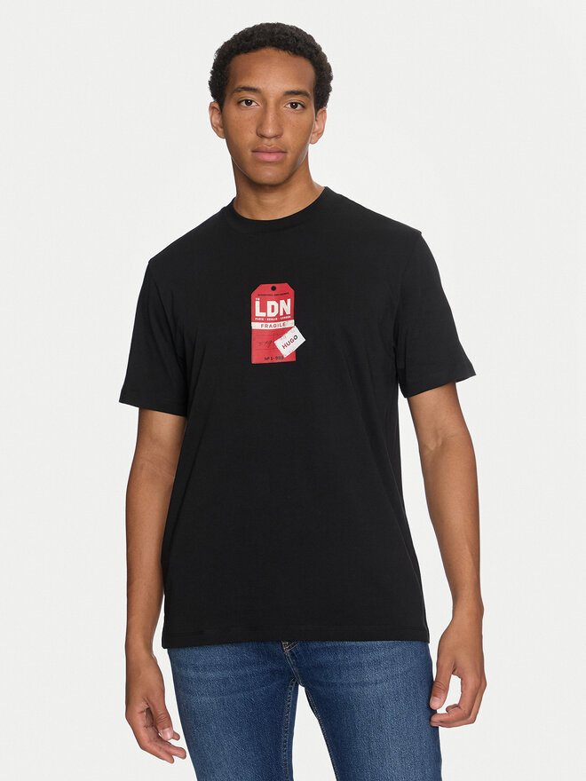 HUGO Hugo T-Shirt Ditroso 50516738 Schwarz Relaxed Fit