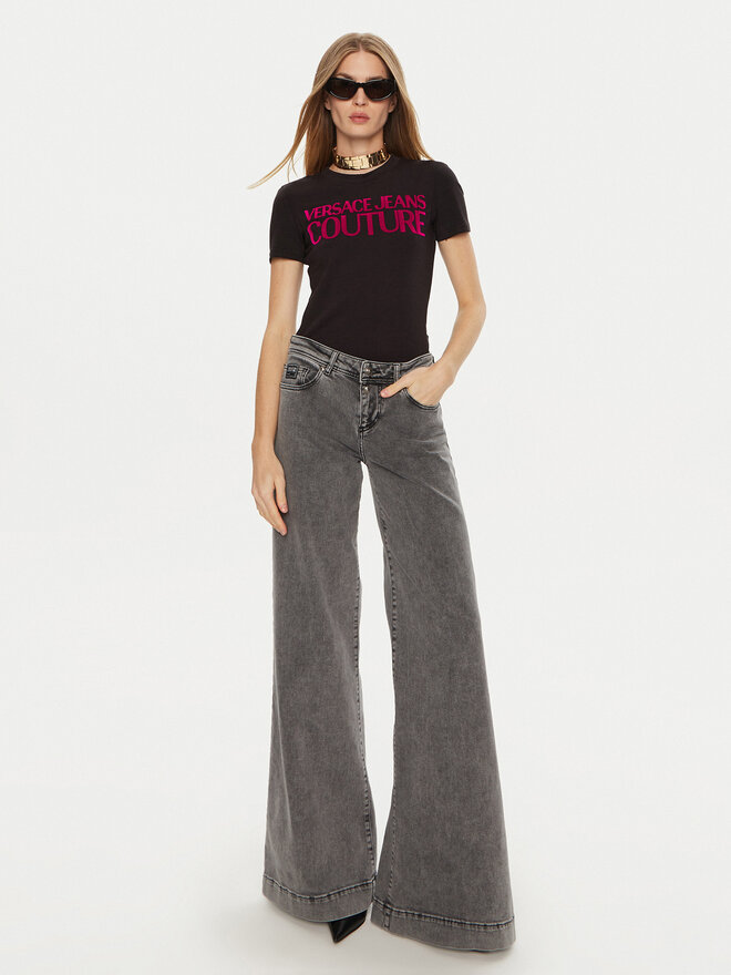 Versace Jeans Couture Versace Jeans Couture Majica 77HAHL01 Črna Regular Fit