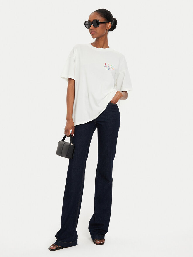 ViCOLO ViCOLO Póló RB0851 Ekru Regular Fit