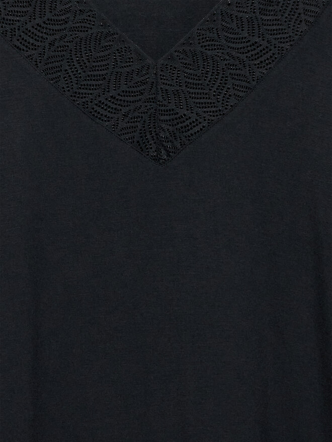 Femilet by Chantelle Femilet by Chantelle Camiseta de pijama Jazz FNA550 Negro Regular Fit
