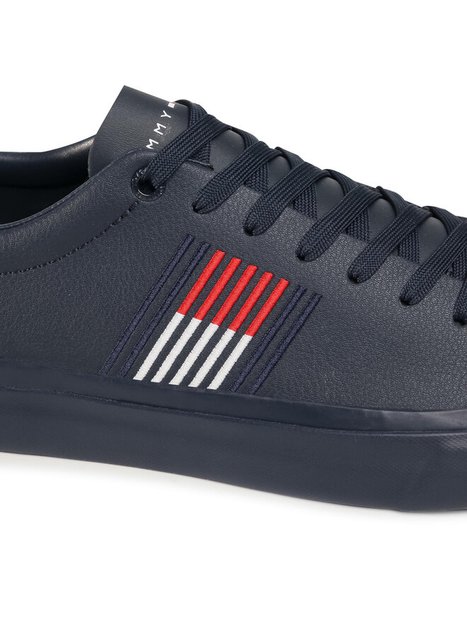 Sneakers Tommy Hilfiger Corporate Leather Sneaker FM0FM02853 Bleu marine chaussures