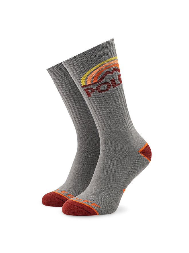 Poler Κάλτσες Ψηλές Unisex Poler Mountain Rainbow 223ACUSK03 Γκρι