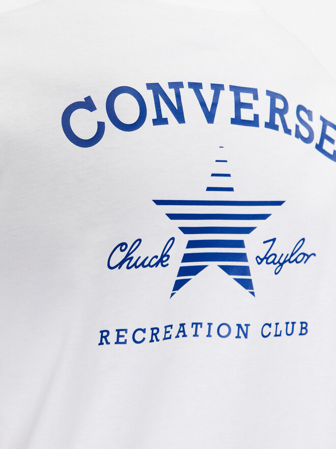 Converse Converse Marškinėliai Gf Retro Chuck Graphic Tee 2 10025913-A01 Balta Regular Fit