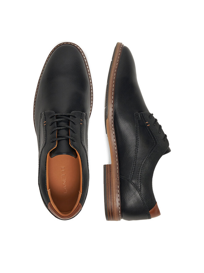 Lanetti Halbschuhe Lanetti CEO-1896 124AM Schwarz