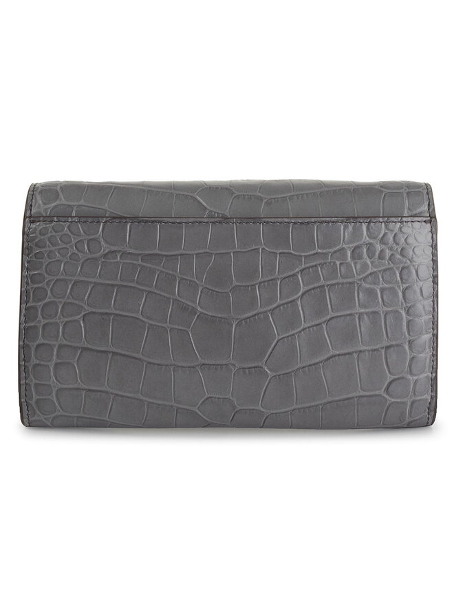 Tory Burch Сумка Tory Burch Robinson Embossed Chain Wallet 56641 Сірий