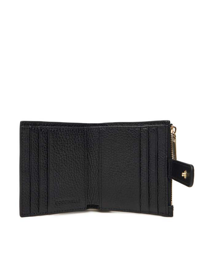 Coccinelle Малък дамски портфейл Coccinelle MW5 Metallic Soft E2 MW5 11 F7 01 Черен