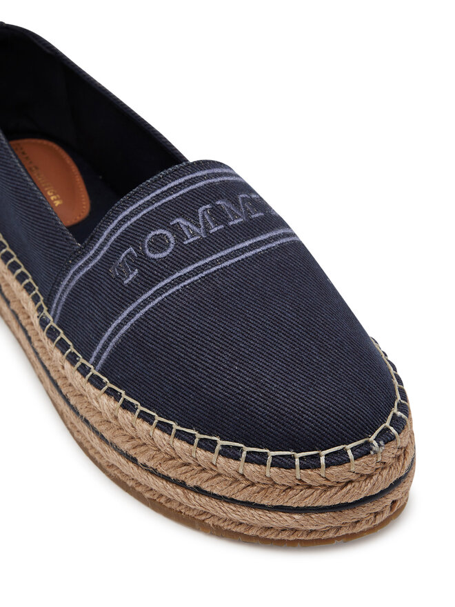 Tommy Hilfiger Espadryle Tommy Hilfiger Denim Platform Espadrille FW0FW08543 Granatowy