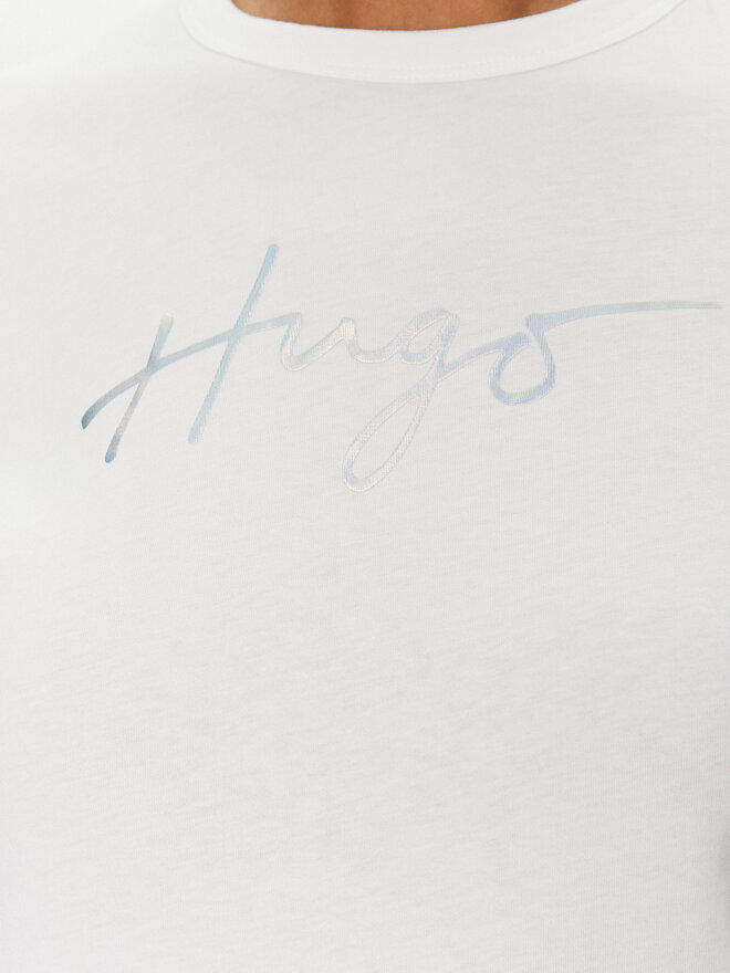 HUGO HUGO Футболка Damacia 50535491 Білий Regular Fit