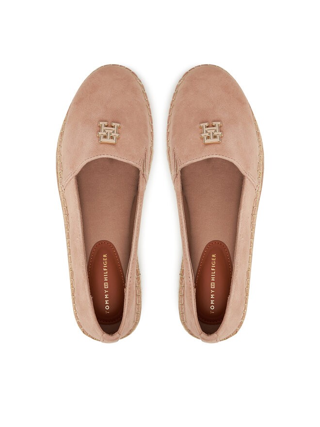 Tommy Hilfiger Espadryle Tommy Hilfiger Suede Platform Espadrille FW0FW08586 Beżowy