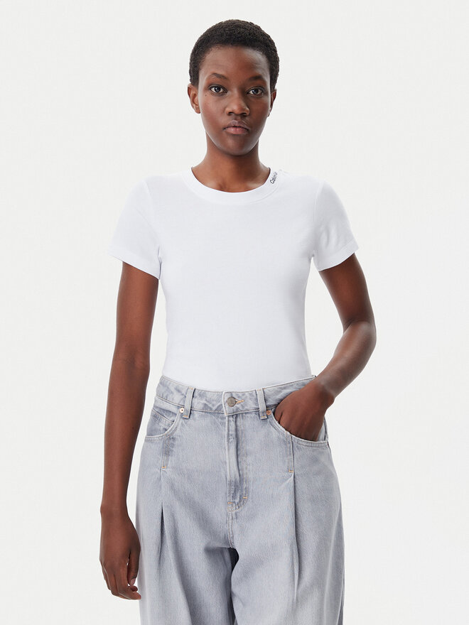 Calvin Klein Jeans Calvin Klein Jeans Camiseta Logo J20J225540 Blanco Regular Fit