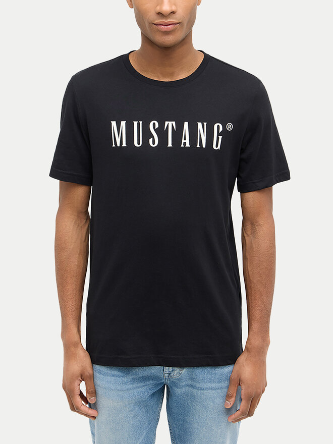 Mustang Mustang Marškinėliai Austin 1014695 Juoda Regular Fit