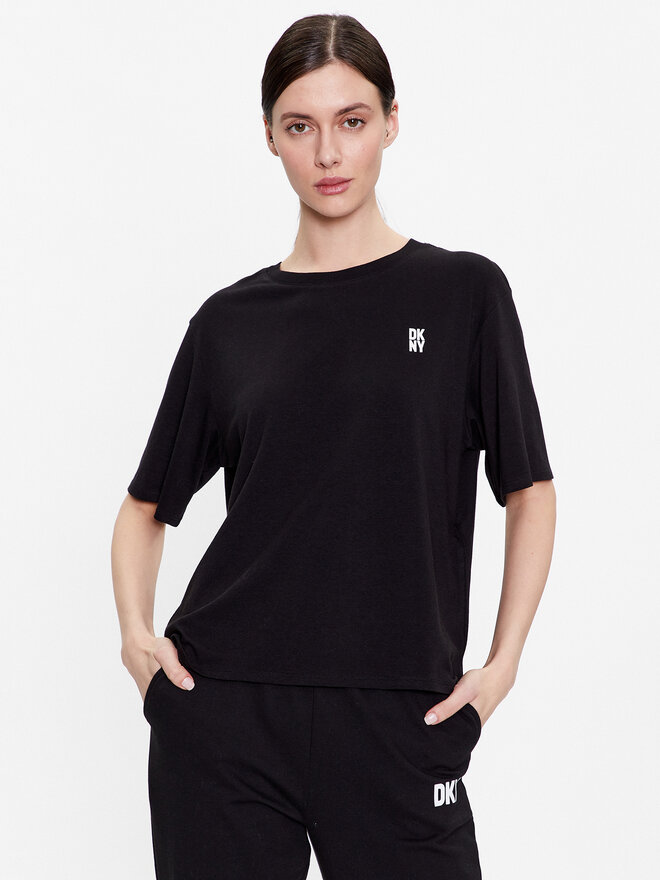 DKNY DKNY Camiseta de pijama YI2422635 Negro Loose Fit