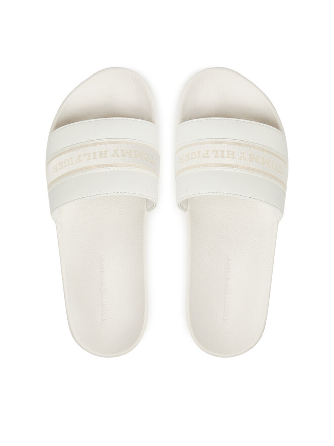 Tommy Hilfiger Шльопанці Tommy Hilfiger Hilfiger Poolside With Webbing FW0FW08529 Білий
