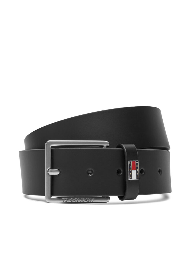 Tommy Jeans Ζώνη Ανδρική Tommy Jeans Tjm Flag Leather 4.0 AM0AM13416 Μαύρο