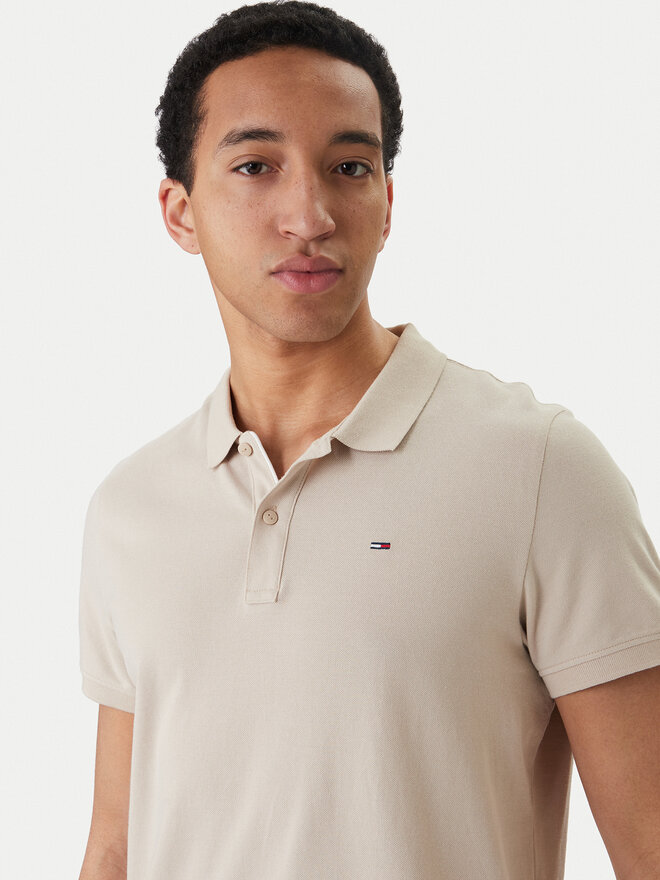 Tommy Jeans Tommy Jeans Poloshirt DM0DM20676 Beige Slim Fit