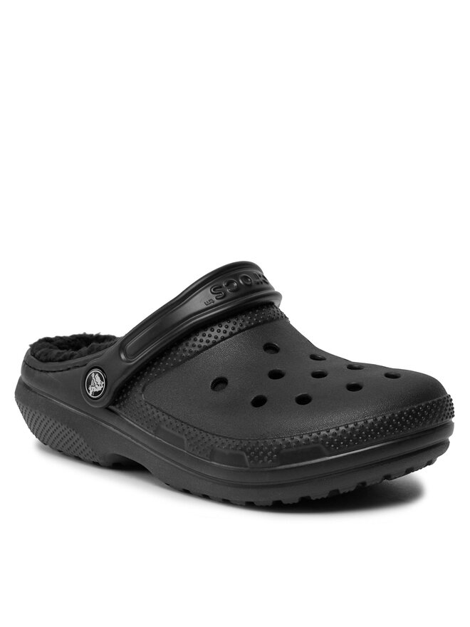 Crocs Pantoletten Crocs Classic Lined Clog 203591 Schwarz