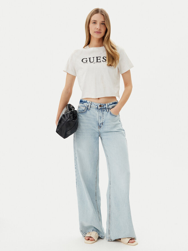 Guess Guess Marškinėliai V5GI19 I3Z14 Écru Regular Fit