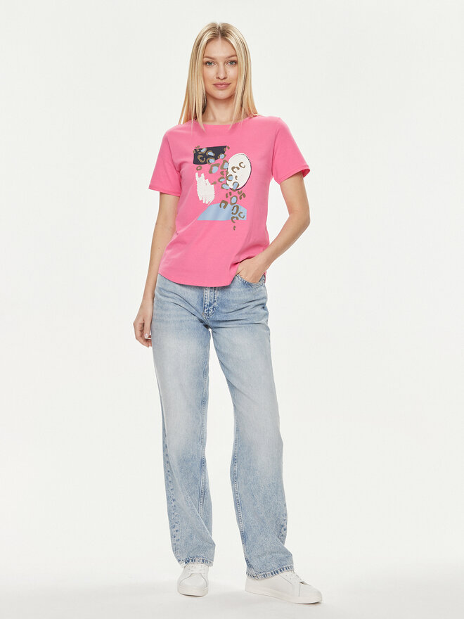 Fransa Fransa Marškinėliai 20613466 Rožinė Regular Fit