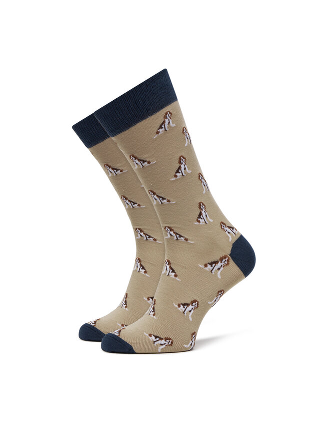 Barbour Комплект 3 чифта дълги чорапи мъжки Barbour Beagle Dog MGS0070BE31 Бежов