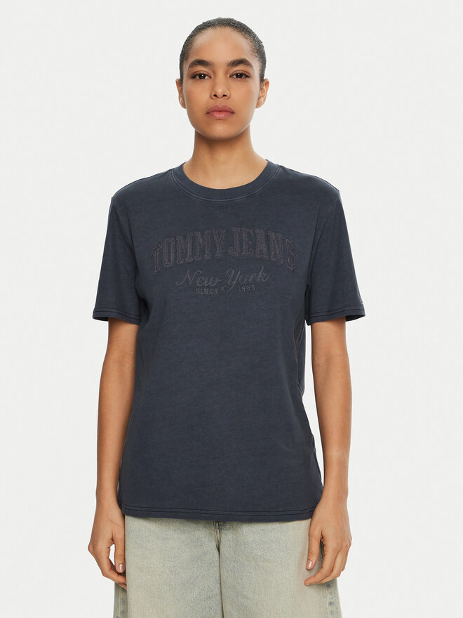 Tommy Jeans Tommy Jeans Marškinėliai Varsity DW0DW19444 Tamsiai mėlyna Regular Fit