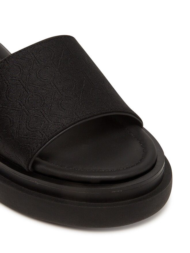 Calvin Klein Παντόφλες Calvin Klein Flatform Slide Jacq HW0HW02461 Μαύρο