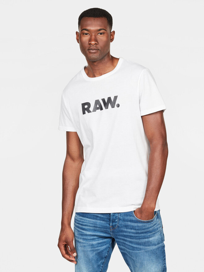 G-Star Raw G-Star Raw Marškinėliai Holorn D08512-8415 Balta Regular Fit