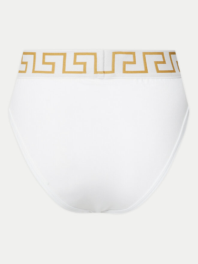 Versace Versace Klassischer Damenslip mit hoher Taille AUD01050 1A10011 Weiß