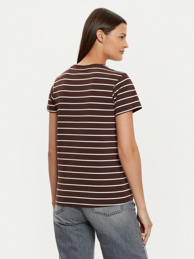 Guess Jeans Guess Jeans Marškinėliai W4BI53 KCIE1 Ruda Regular Fit