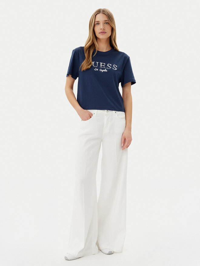 Guess Guess Marškinėliai V5GI09 K9RM1 Tamsiai mėlyna Regular Fit